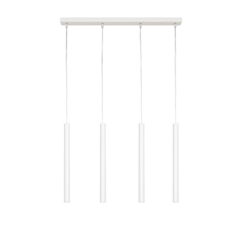 Kaspa - lampa wisząca czteropunktowa Roll 4 - długość listwy 70 cm, biała