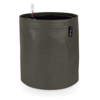 Lechuza - Doniczka Trendcover 32 - średnica 32 cm, skóra wegańska, antracytowa
