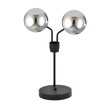 Emibig - Lampa stołowa Nova LN2 black/grafit - wysokość 42 cm, stal lakierowana, szkło