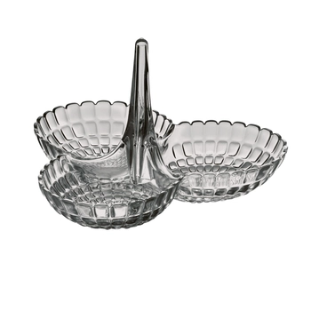 Guzzini – Potrójna miseczka na przekąski, antracytowa