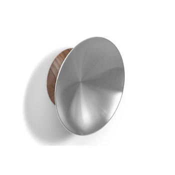 Zack - wieszak ścienny KOVER - średnica 11,50 cm, stal matowa, drewno