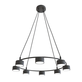 Emibig - Lampa wisząca Starlit 8 BL black - szerokość 65 cm, stal malowana proszkowo