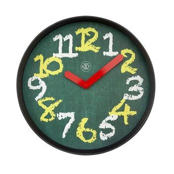 NeXtime – Zegar ścienny Chalkboard z cichym mechanizmem, zielony, 30 cm