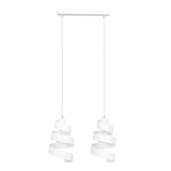 Emibig - Lampa wisząca Saga 2 white - wysokość 80 cm, stal lakierowana
