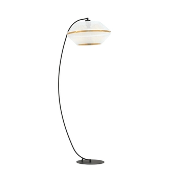 Emibig - Lampa stojąca Malia LP1 white - wysokość 150 cm, stal lakierowana, abażur