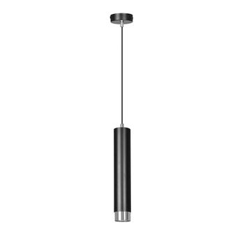 Emibig - Lampa wisząca Kibo 1 black/chrome - wysokość max 100 cm, stal lakierowana