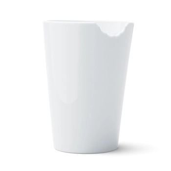 Porcelanowy Kubek "Nadgryziony", biały, pojemność 400 ml - 58Products