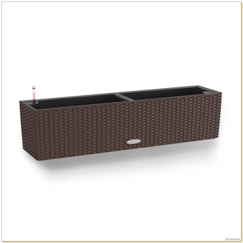 Lechuza - doniczka Balconera Cottage 80 - długość 79 cm, mokka