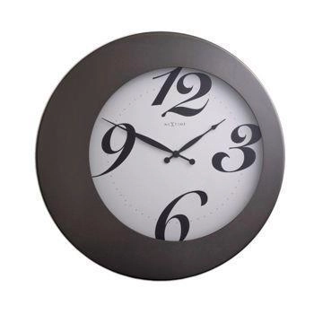 NeXtime – Zegar ścienny Walter metalowy, czarny, 34 cm