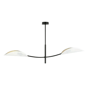Emibig - Lampa sufitowa Lotus 2 white/gold - wysokość 51 cm, stal lakierowana, abażur