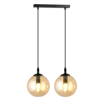 Emibig - Lampa wisząca Cosmo 2 BL miodowa - wysokość max 100 cm, stal lakierowana, szkło