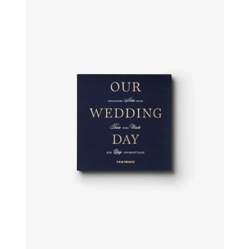 Printworks - Weselna księga gości Nasz Dzień Ślubu, granatowe etui, kość słoniowa