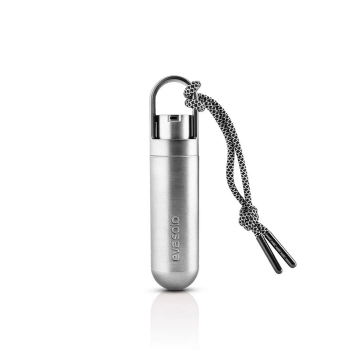 Eva Solo - Mini-dozownik do żelu antybakteryjnego – srebrny, 17 ml, z pudełkiem