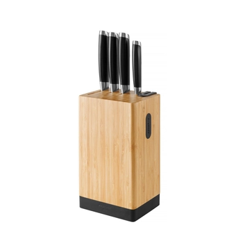 BergHOFF – Zestaw noży kuchennych Graphite z blokiem bambusowym, 5 elementów