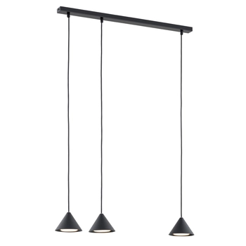 Emibig - Lampa wisząca Elit 3 black - wysokość max 100 cm, stal lakierowana proszkowo