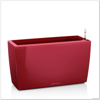 Lechuza - Donica CARARO - długość 75 cm, czerwona, połysk