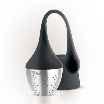 AdHoc - Zaparzacz do herbaty HANGTEA - czarny, wysokość 11,50 cm