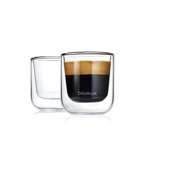 Blomus - Komplet 2 szklanek do espresso Nero - pojemność 80 ml