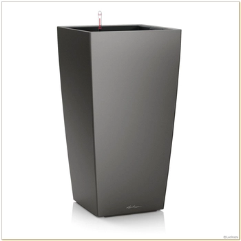 Lechuza - Doniczka Cubico 30 - wysokość 56,50 cm, antracytowa, matowa