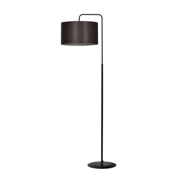Emibig - Lampa stojąca Trapo LP1 BL black/wenge - wysokość 150 cm, stal lakierowana, abażur