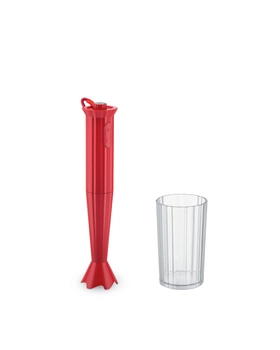 Alessi - Blender ręczny PLISSE - czerwony, wysokość 34 cm