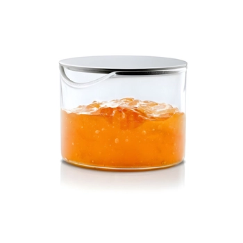 Blomus - Szklany pojemnik z metalową pokrywką - pojemność 100 ml