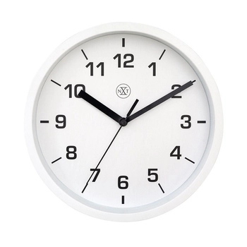 NeXtime – Zegar ścienny Easy Small, cichy mechanizm, 20 cm, biały