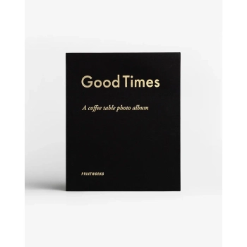 Printworks - Album fotograficzny Good Times Black – czarna tkanina, złote tłoczenie