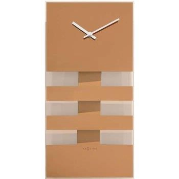 NeXtime - Zegar wahadłowy Bold Stripes - miedziane szkło, 38x19 cm