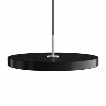 UMAGE (Vita) - Lampa Asteria Plus Medium - czarna, średnica 43 cm, srebrny dekor
