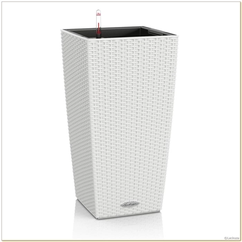 Lechuza - Doniczka Cubico Cottage 30 - wysokość 56,50 cm, biała
