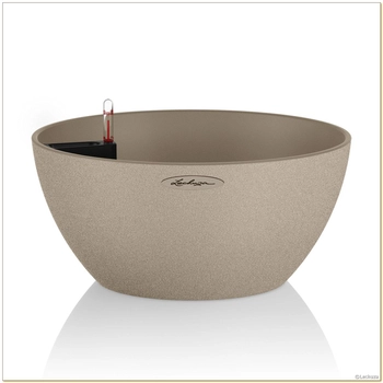 Lechuza - Doniczka Cubeto Stone 30 - średnica 30 cm, piaskowy beż