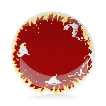 58Products - Porcelanowy talerz deserowy "Ognisty Pocałuenk", średnica 20 cm, specjalna edycja