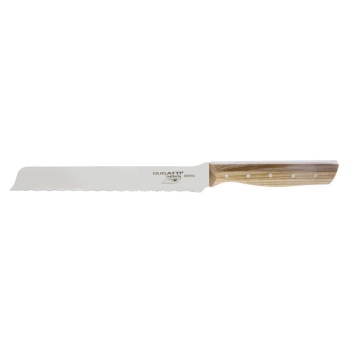 Casa Bugatti – Nóż do chleba TRATTORIA ząbkowany, stal nierdzewna, drewno jesionowe, 20 cm