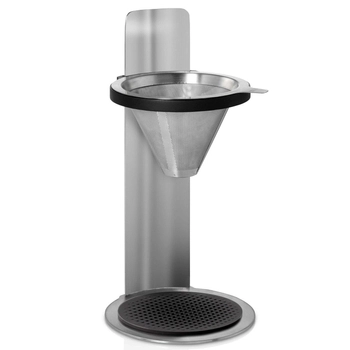 AdHoc - Filtr do parzenia kawy MR. BREW - srebrny, wysokość 26,50 cm