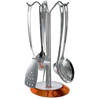 Casa Bugatti - Glamour - Zestaw 5 przyborów na stojaku pomarańczowym