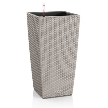 Lechuza - Doniczka Cubico Cottage 30 - wysokość 56,50 cm, piaskowy brąz