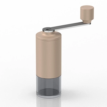 AdHoc - Ręczny młynek do kawy MORO – beżowy, ceramiczne żarna