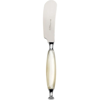 Casa Bugatti - Nożyk do masła Country – perłowa kość słoniowa, chromowany pierścień