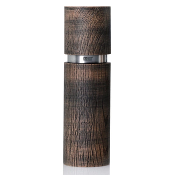AdHoc - Młynek do pieprzu lub soli TEXTURA ANTIQUE - ciemne drewno jesionowe, wysokość 20 cm
