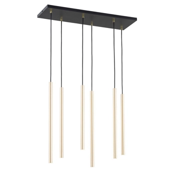 Emibig - Lampa wisząca Selter 6 gold - wysokość max 130 cm, stal lakierowana proszkowo