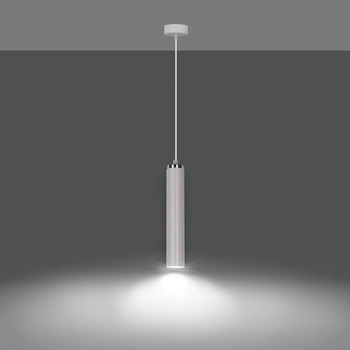 Emibig - Lampa wisząca Luna 1 white - wysokość max 100 cm, stal lakierowana