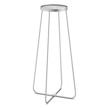 Zack - stojak na doniczkę PLATENA - Stal nierdzewna matowa, wysokość 52 cm