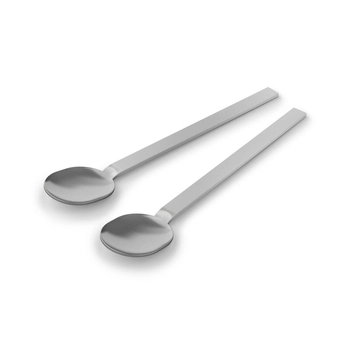 Zack - Łyżki do kawy MENOA - stal nierdzewna matowa, długość 13,40 cm