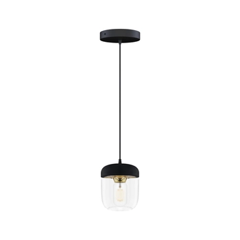 UMAGE (Vita) - Lampa Acorn black polished brass - średnica 14 cm, czarna, mosiądz
