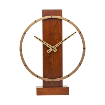 NeXtime – Zegar dekoracyjny Carl Small, jasne drewno, 34 × 27 cm