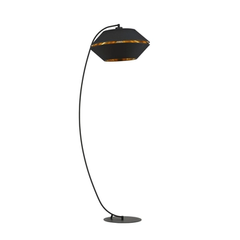 Emibig - Lampa stojąca Piano LP1 black - wysokość 150 cm, stal lakierowana, abażur