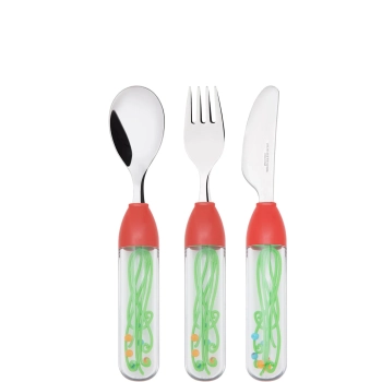 Casa Bugatti – Zestaw sztućców dla dzieci BABY TWEET – kolorowy, 3 elementy