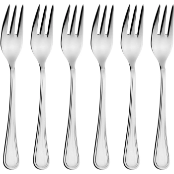 Casa Bugatti - Zestaw 6 widelczyków do ciasta – kolekcja England, stal nierdzewna