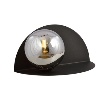 Emibig - Kinkiet Form 8 black - wysokość 15 cm, stal lakierowana, szkło